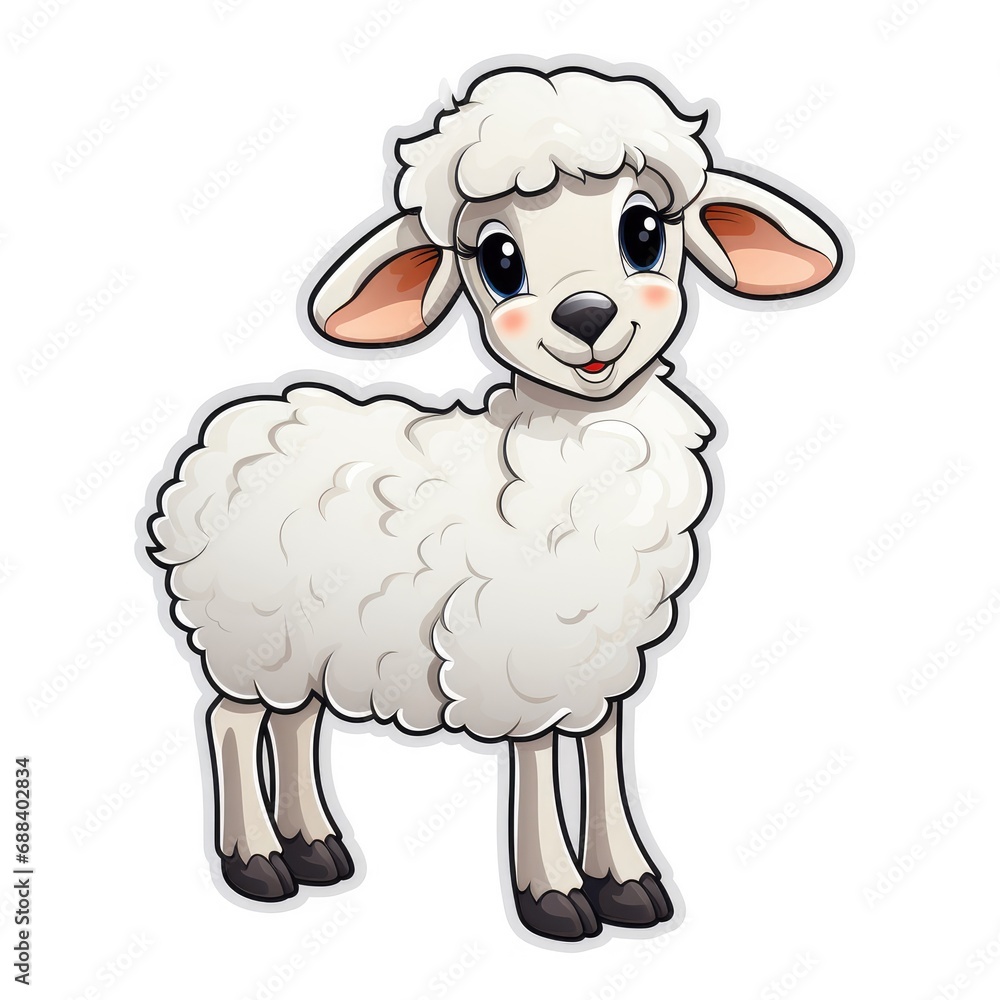 cartoon white background sticker image, animals from farm, cartoon sticker cartoon white background sticker image, animals from farm, cartoon sticker