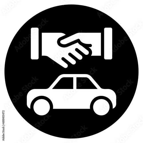 handshake glyph icon