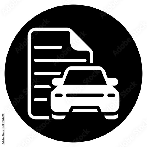 invoice glyph icon