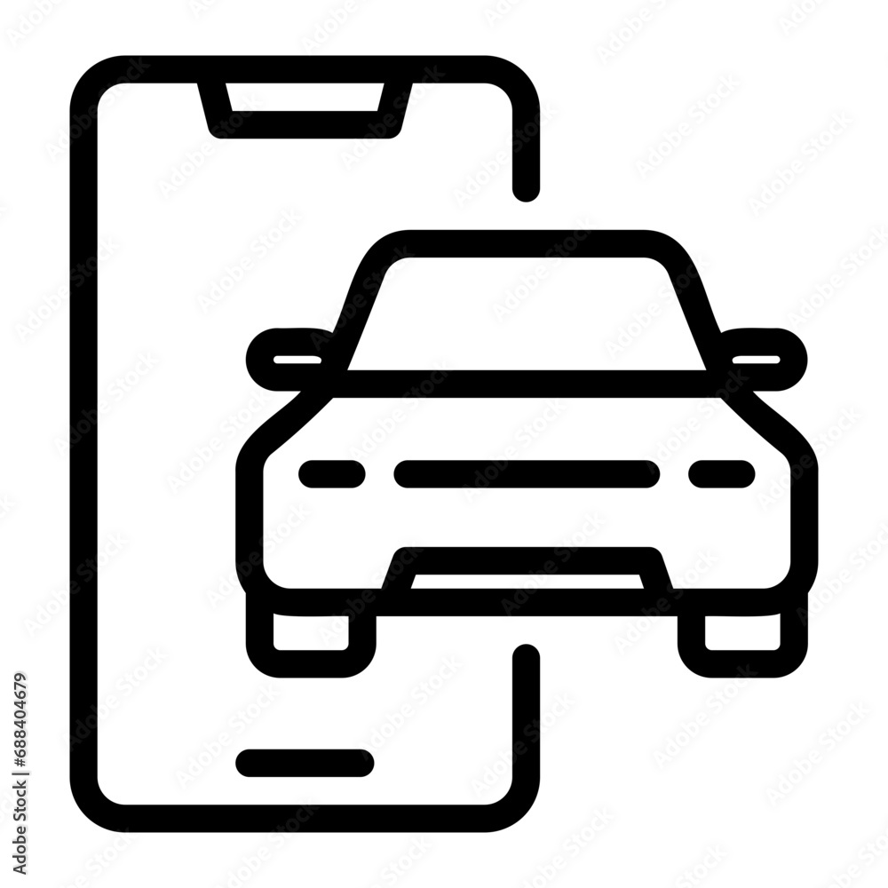 Obraz premium smartphone line icon