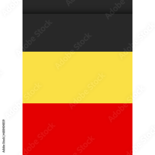 Belgium flag or pennant isolated on white background. Pennant flag icon.