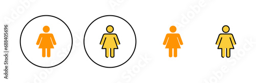 Female icon set for web and mobile app. woman sign and symbol