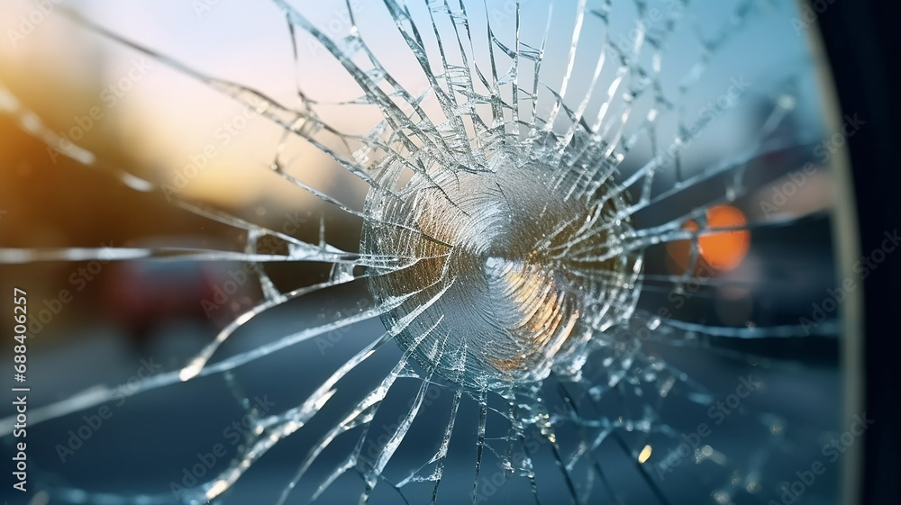 car glass broken in cracks abstract background. car glass broken in cracks abstract background.