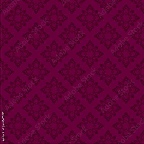 Vector seamless damask ornamental patterns. Rich ornament, old Damascus style purple pattern
