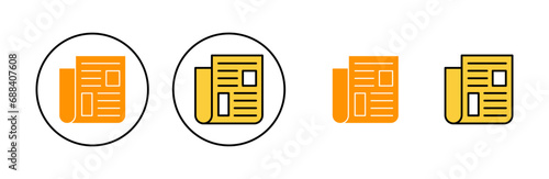 Newspaper icon set  for web and mobile app. news paper sign and symbolign
