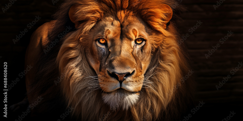 Naklejka premium head of lion