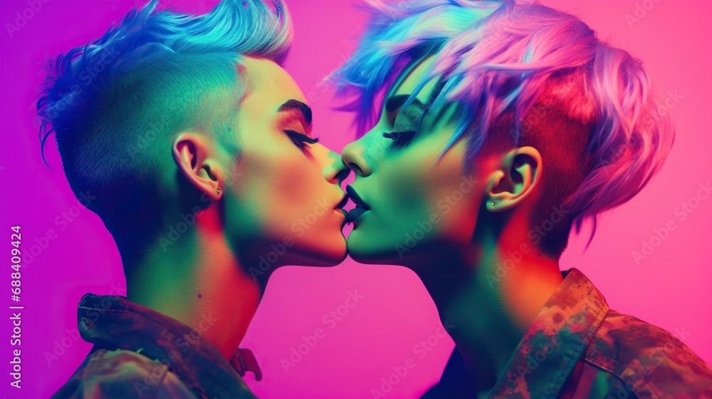Portrait of a gen z couple Portrait of a gen z couple