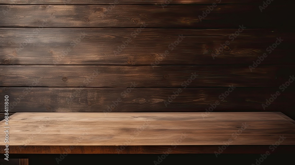 Copy space for displaying your product on a brown table Copy space for displaying your product on a brown table