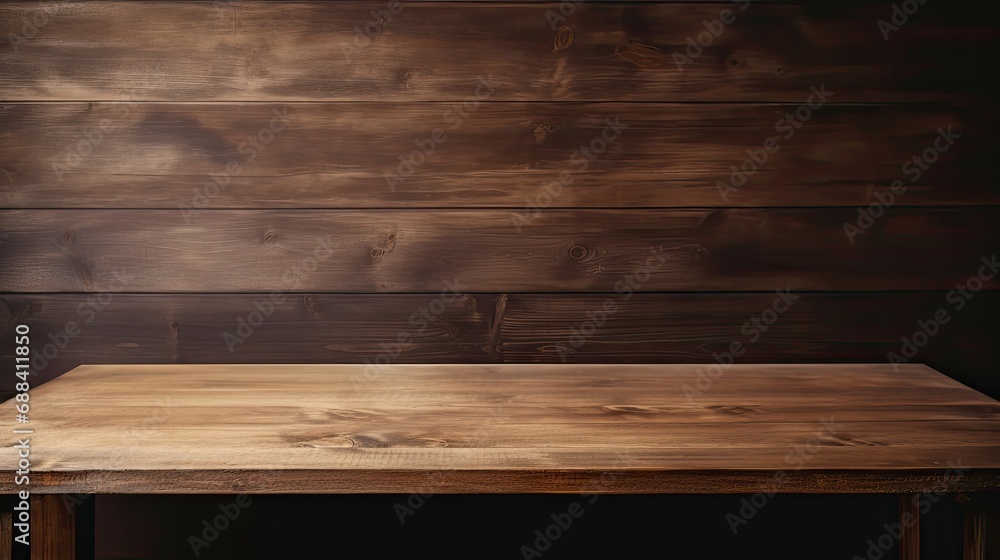 Copy space for displaying your product on a brown table Copy space for displaying your product on a brown table