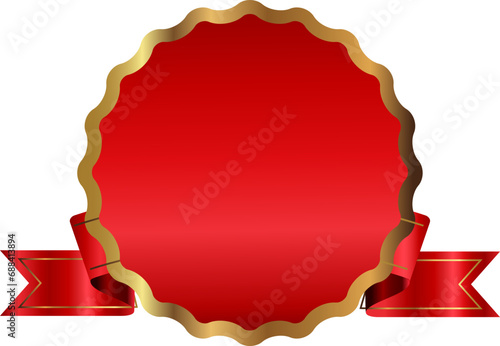 Silk Red Ribbons name tape
