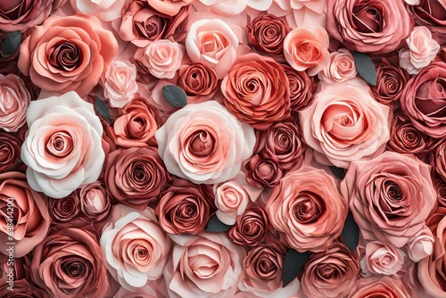 flower background. backdrop wedding decoration. Rose pattern. Wall flower. rose background 