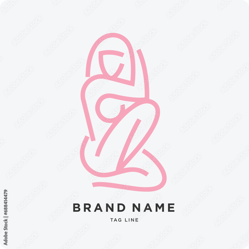 Fototapeta premium People, Pets logo, Logo Unit Animal Iconic Shapes. Cute Shape Vector illustration Icon Set isolated Vector.