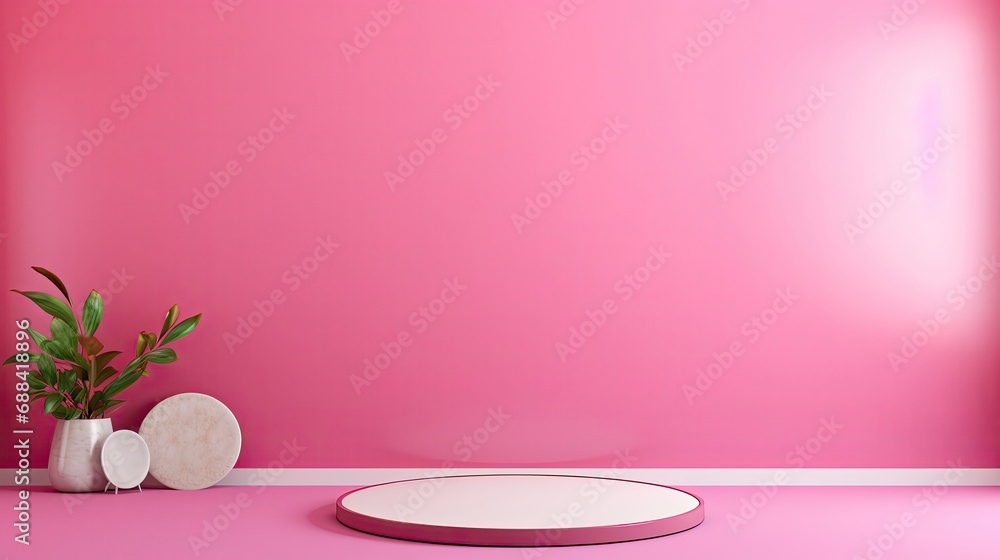 Copy space for displaying your product on a Pink table Copy space for displaying your product on a Pink table