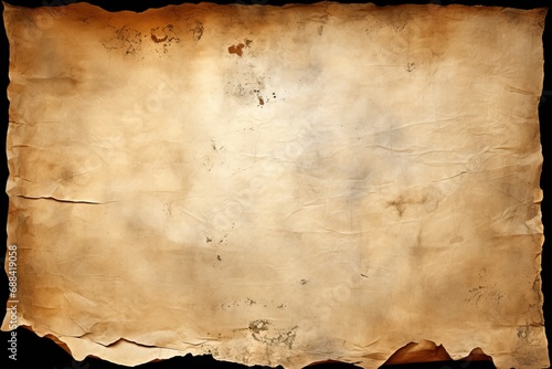 background paper antique parchment piece Unfolded manuscript texture scroll white cutout page sheet yellow xanthous old rustic grimy