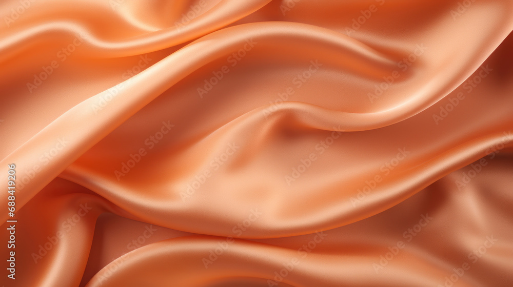 Fototapeta premium Smooth elegant orange silk or satin texture can use as background