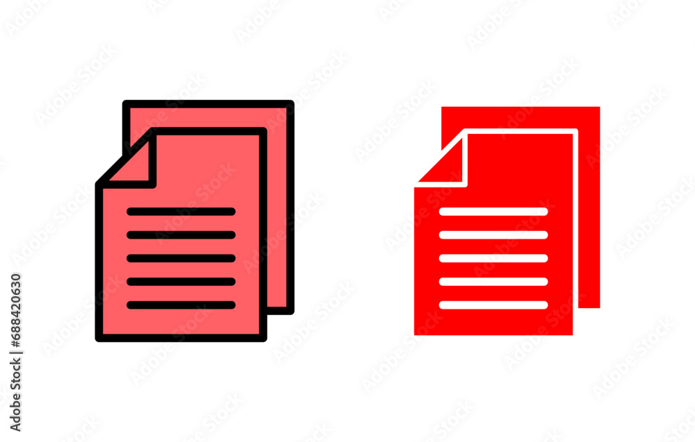 Document icon set illustration. Paper sign and symbol. File Icon Document icon set illustration. Paper sign and symbol. File Icon