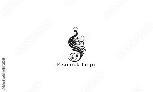 Peacock fly luxury vector logo design