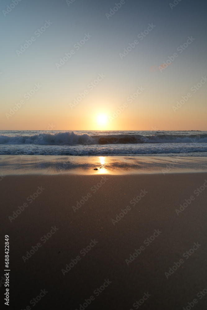 Sunset at the beach, Bondi Beach, Sydney Australia 