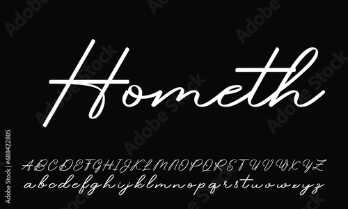 signature Font Calligraphy Logotype Script Brush Font Type Font lettering handwritten photo