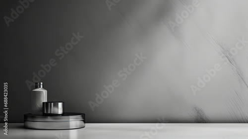 Copy space for displaying your product on a Silver table photo