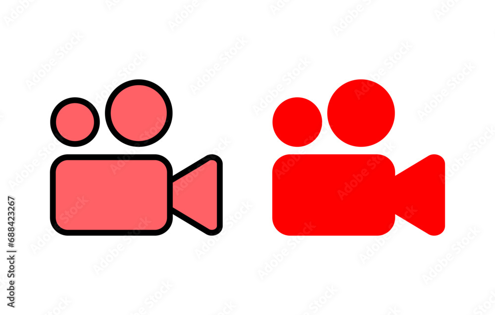 Video icon set illustration. video camera sign and symbol. movie sign. cinema Video icon set illustration. video camera sign and symbol. movie sign. cinema