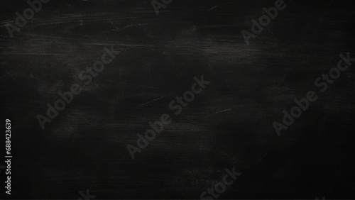 Black abstract lava stone texture background. Sheet of black paper texture background. Blank wide screen Real chalkboard background texture in college concept for back to school panoramic. Black wall.