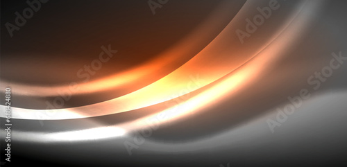 Neon-lit waves surge across background, mesmerizing dance of luminescence and motion. Dynamic backdrop captures essence of energy and modern aesthetics