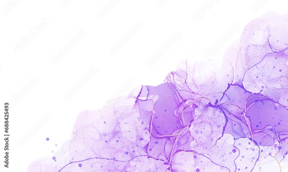 Fototapeta premium Purple Watercolor Brush Alcohol Ink Graphic Wallpaper