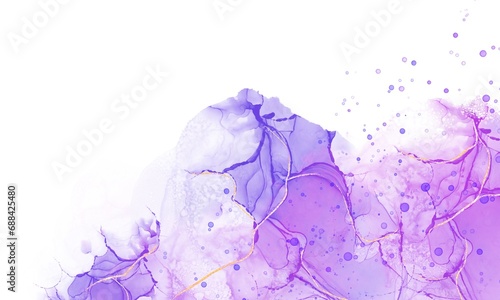 Purple Watercolor Brush Alcohol Ink Graphic Wallpaper