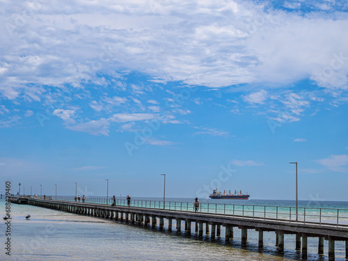 Pier And Freighter © david hutchinson