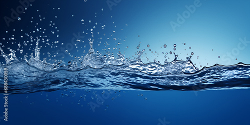 Water Surface Water Splash Light Blue   Water splash  Generative Ai  blue Drop Water Background