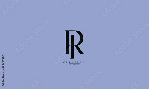 Alphabet letters Initials Monogram logo IR RI I R