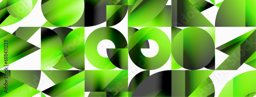 Geometric minimalism with triangles and circles. Blend of basic shapes creating serene, visually pleasing compositions. Wallpaper, banner, background, landing page, wall art, invitation, prints