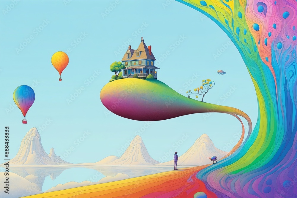 Naklejka premium Dreams - Abstract Modern Illustration