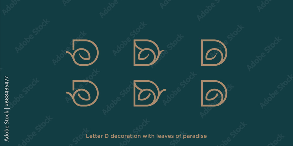 Set of creative letter D logo design template. Set of creative letter D logo design template.