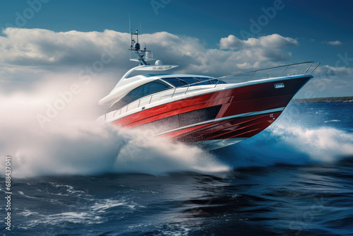 Travel blue ship water nautical marine ocean sea wave boating speed vessel © SHOTPRIME STUDIO