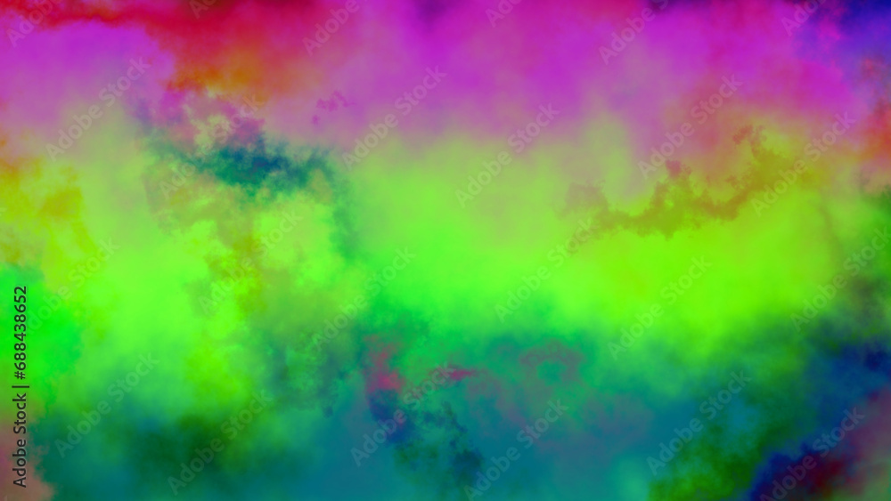 Obraz premium Fractal render, abstract fantasy background of colorful sky with colorful clouds