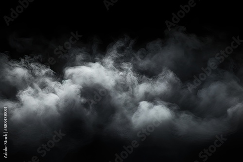 Background black Smoke Fog white abstract design light motion effect mist isolated transparent flowing texture swirl steam smooth stream cloud magic nobody wave concept photo