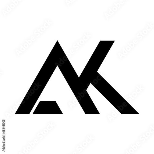 letter a k icon logo design photo