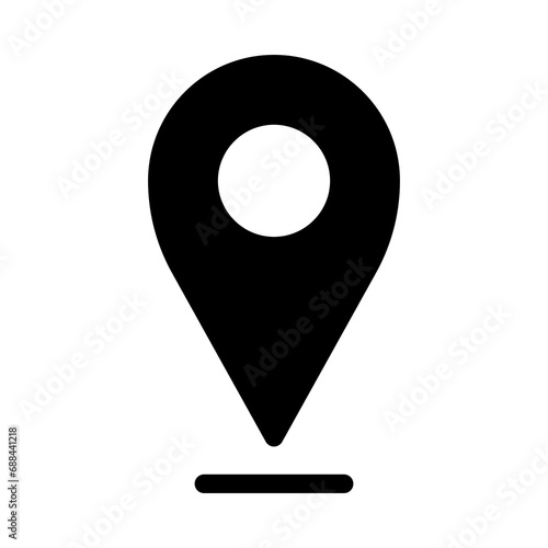 Pin location icon for map and navigation
