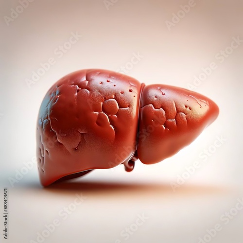 Morphological liver cirrhosis model. photo