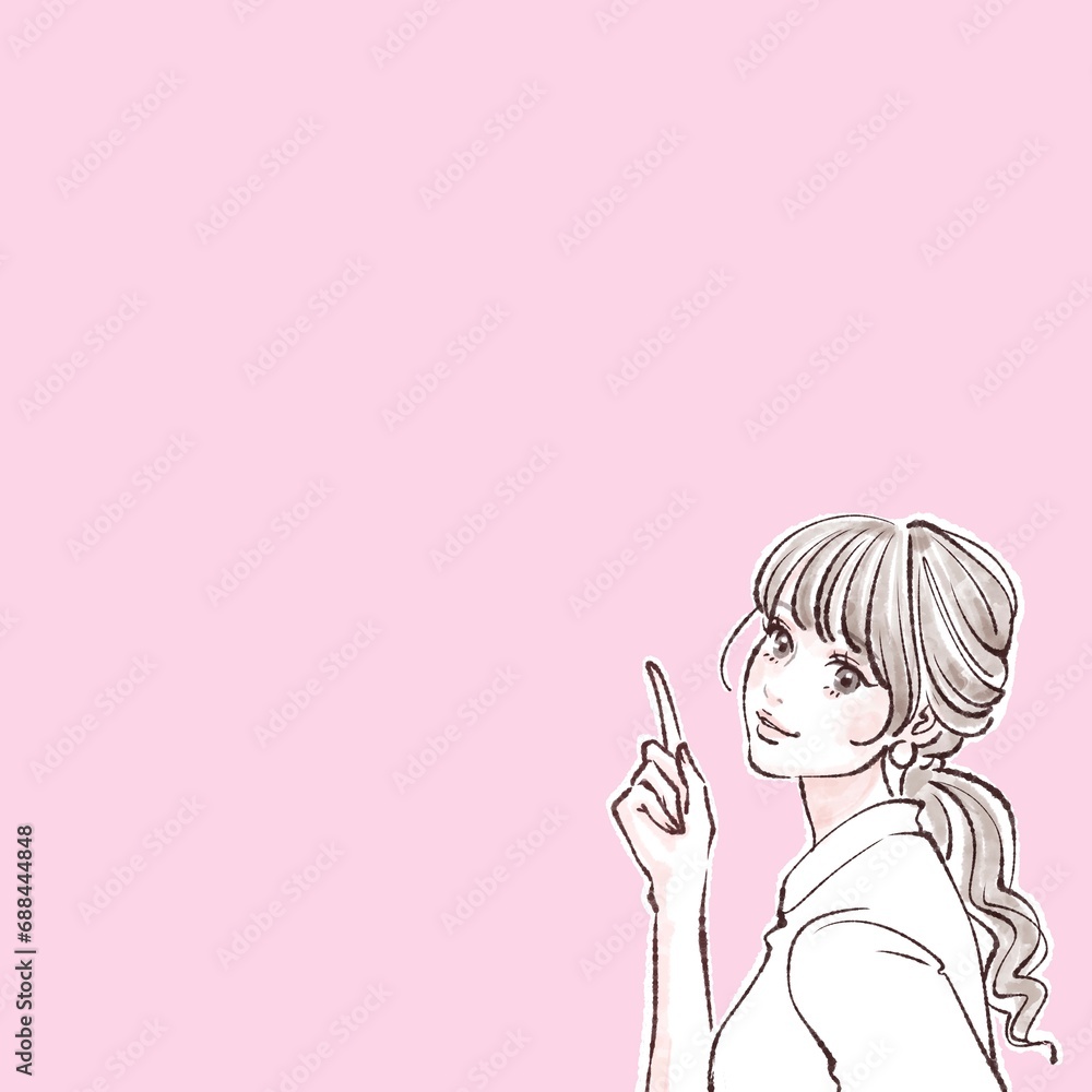 指をさす/説明する/指差し/ポイント/解説/説明/注目/教える/先生/解説者/アドバイス/黒板/授業/講義/こちら/案内する/注目/水彩/手描き/背景/フレーム/インスタ投稿/instragram/正方形/1:1/女性/女の子のイラスト素材 指をさす/説明する/指差し/ポイント/解説/説明/注目/教える/先生/解説者/アドバイス/黒板/授業/講義/こちら/案内する/注目/水彩/手描き/背景/フレーム/インスタ投稿/instragram/正方形/1:1/女性/女の子のイラスト素材