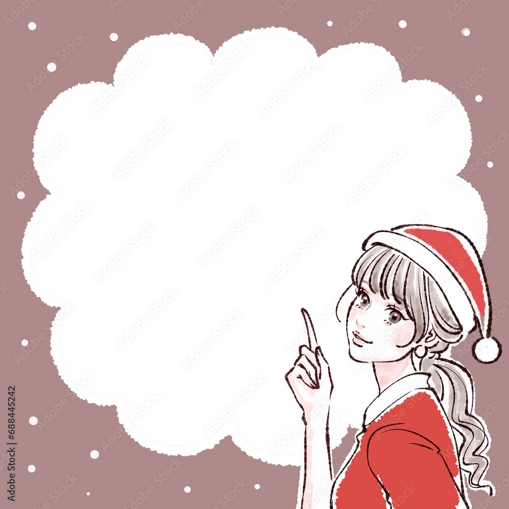 クリスマス/サンタクロース/サンタコス/サンタクロースの格好/サンタのコスプレ/サンタクロースのコスプレ/12月/冬/クリスマスカード/指をさす/説明する/指差し/ポイント/解説/説明/注目/教える/先生/解説者/アドバイス/黒板/授業/講義/こちら/案内する/注目/水彩/手描き/背景/フレーム/インスタ投稿/instragram/正方形/1:1/女性/女の子のイラスト素材 クリスマス/サンタクロース/サンタコス/サンタクロースの格好/サンタのコスプレ/サンタクロースのコスプレ/12月/冬/クリスマスカード/指をさす/説明する/指差し/ポイント/解説/説明/注目/教える/先生/解説者/アドバイス/黒板/授業/講義/こちら/案内する/注目/水彩/手描き/背景/フレーム/インスタ投稿/instragram/正方形/1:1/女性/女の子のイラスト素材