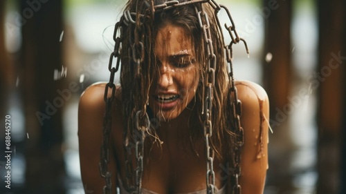 Woman in chains photo