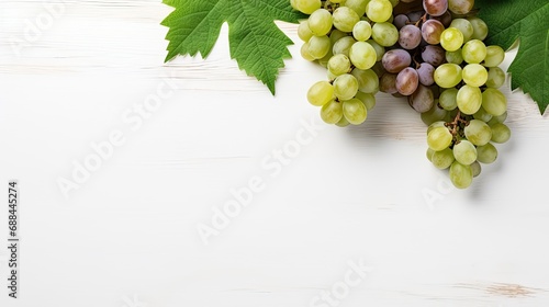 Grapes Placed on the table White Background