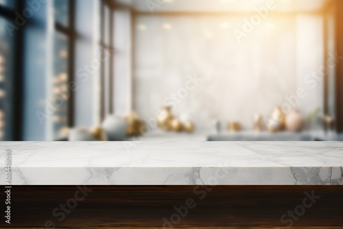 products your montage splay used can background abstract mock banner restaurant interior window glass blur top table stone marble white empty bokeh indoor