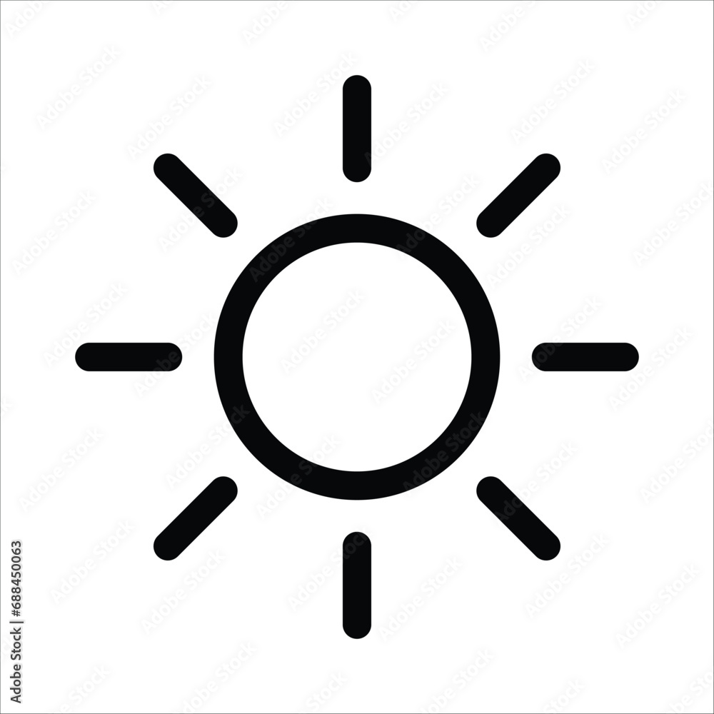 Sun Warm Weather Icon Template Sun Warm Weather Icon Template