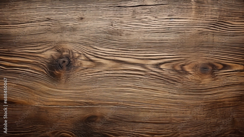 Naklejka premium rustic woodgrain: showcase the detailed grain and texture of aged, weathered wood on a antique piece of furniture, 16:9