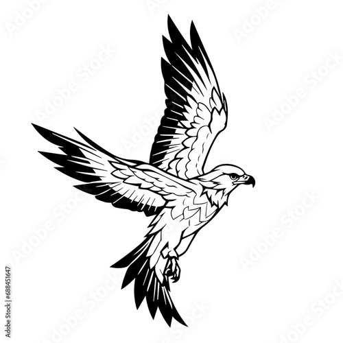 falcon Logo Monochrome Design Style photo