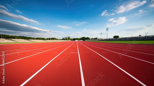 Pristine Running Track.Smooth Surface Ready for Runner © paisorn